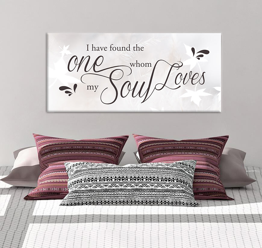 Hot! Couples Wall Art - 'My Soul Loves' (Wood Frame, Ready To Hang)