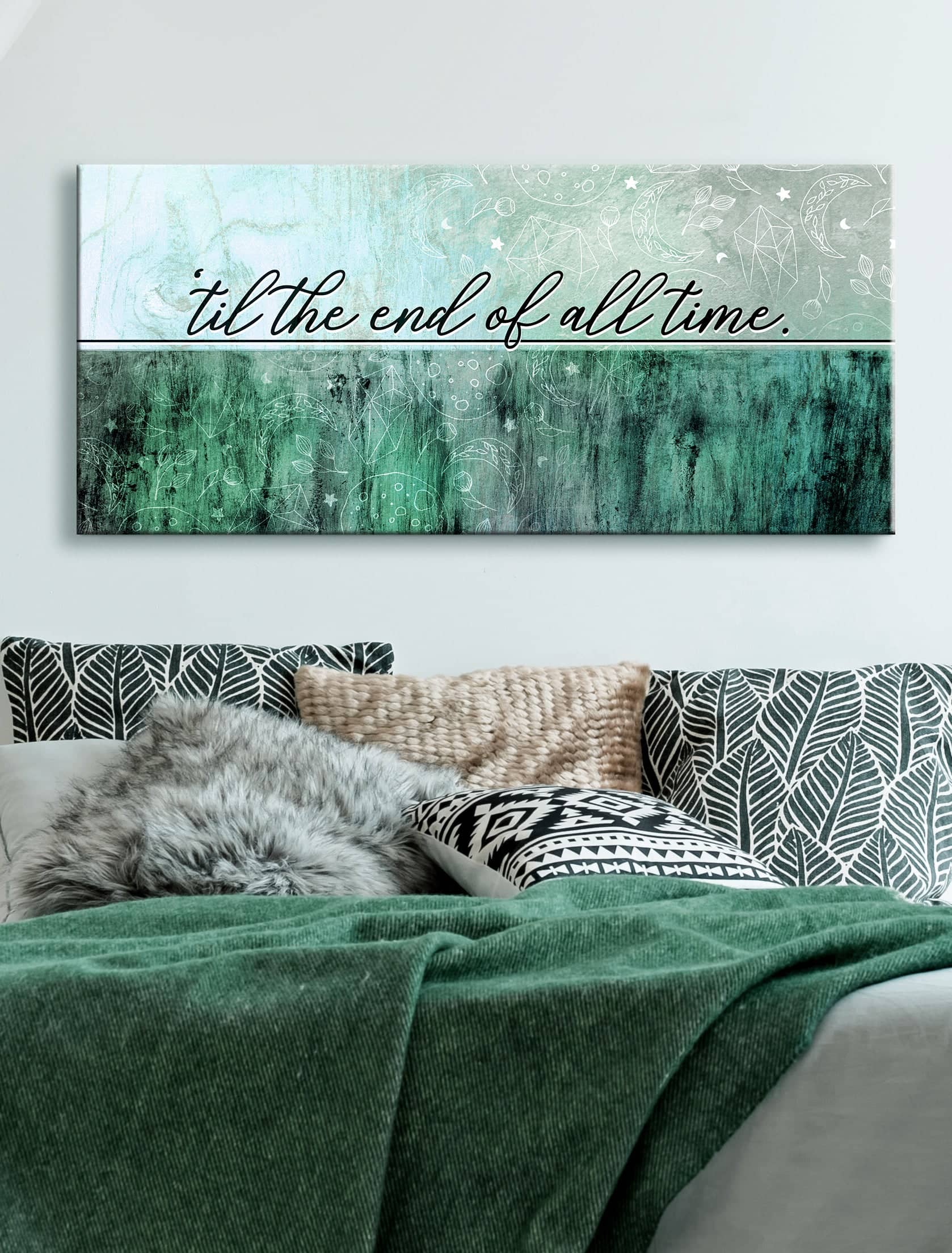 Exclusive! Bedroom Wall Art - Til The End Of All Time (Wood Frame, Ready To Hang)