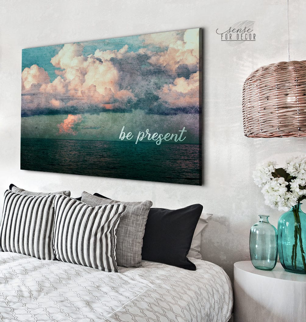 Exclusive! Ready - To - Hang Wood - Framed 'Be Present' Home Wall Art