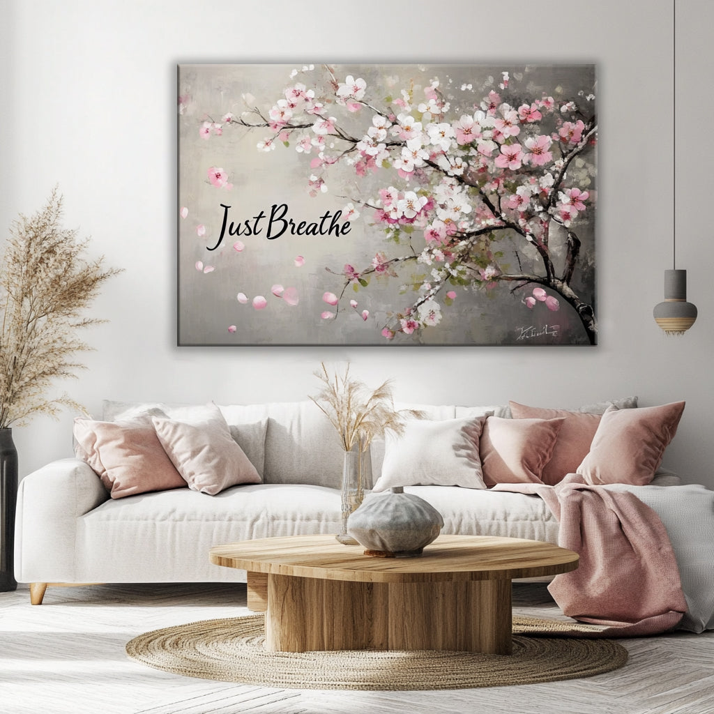 Exclusive Just Breathe Floral V5 Canvas Art - Buy 2, Save 20%!