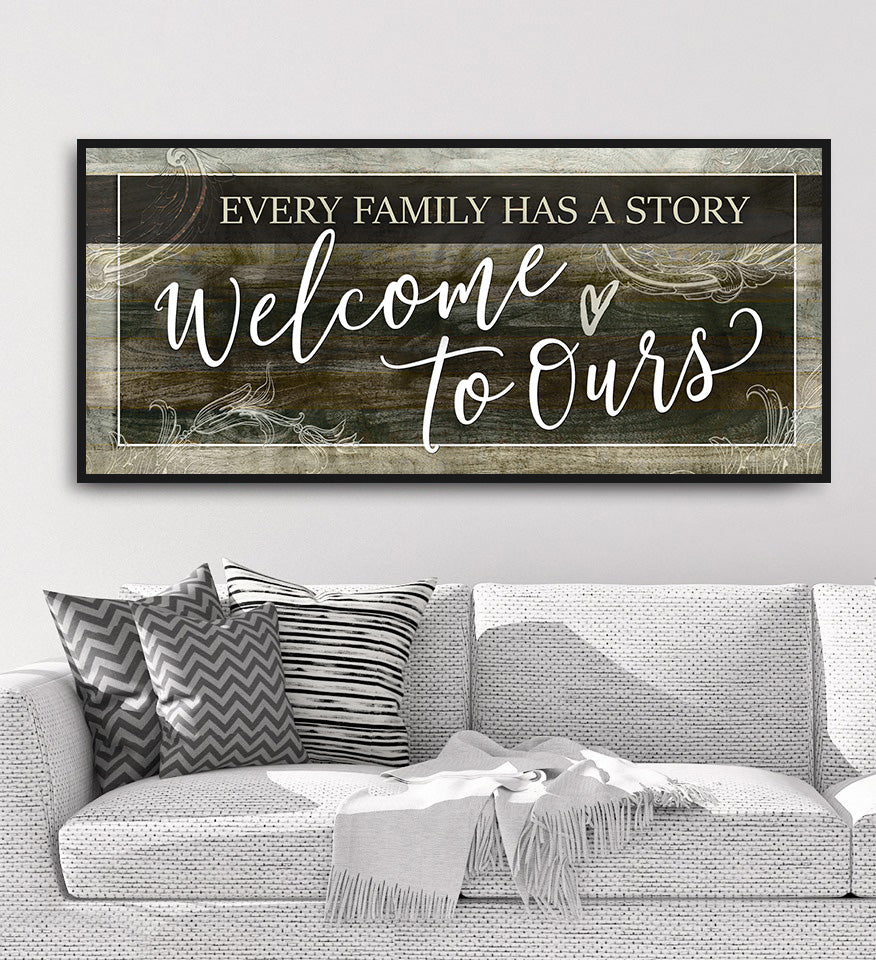 Ready - To - Hang Family Wall Art V6 with Wood Frame: Share Your Family Story