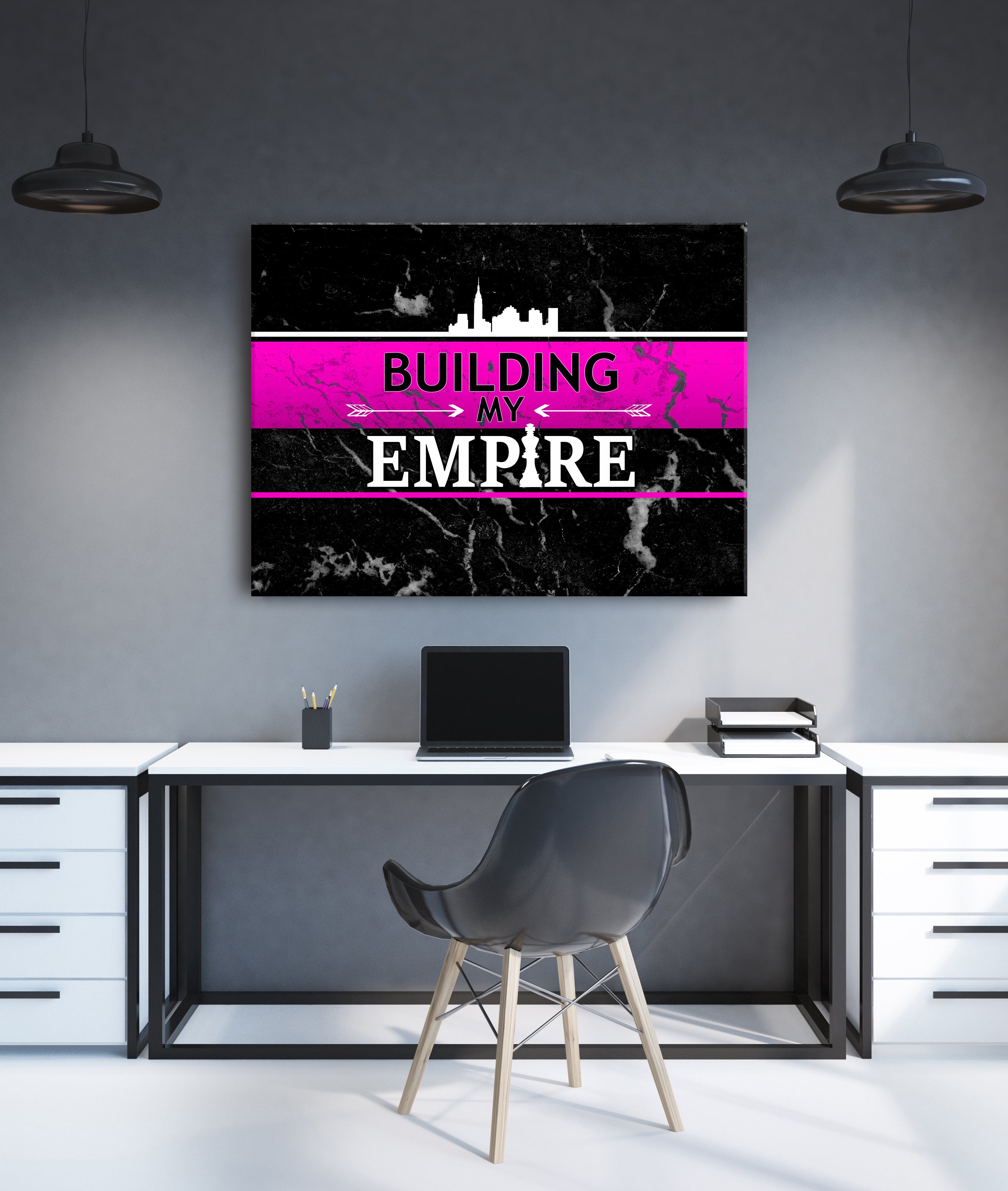 Exclusive! Powerful Women Empire Wall Art with Wood Frame, Ready to Hang