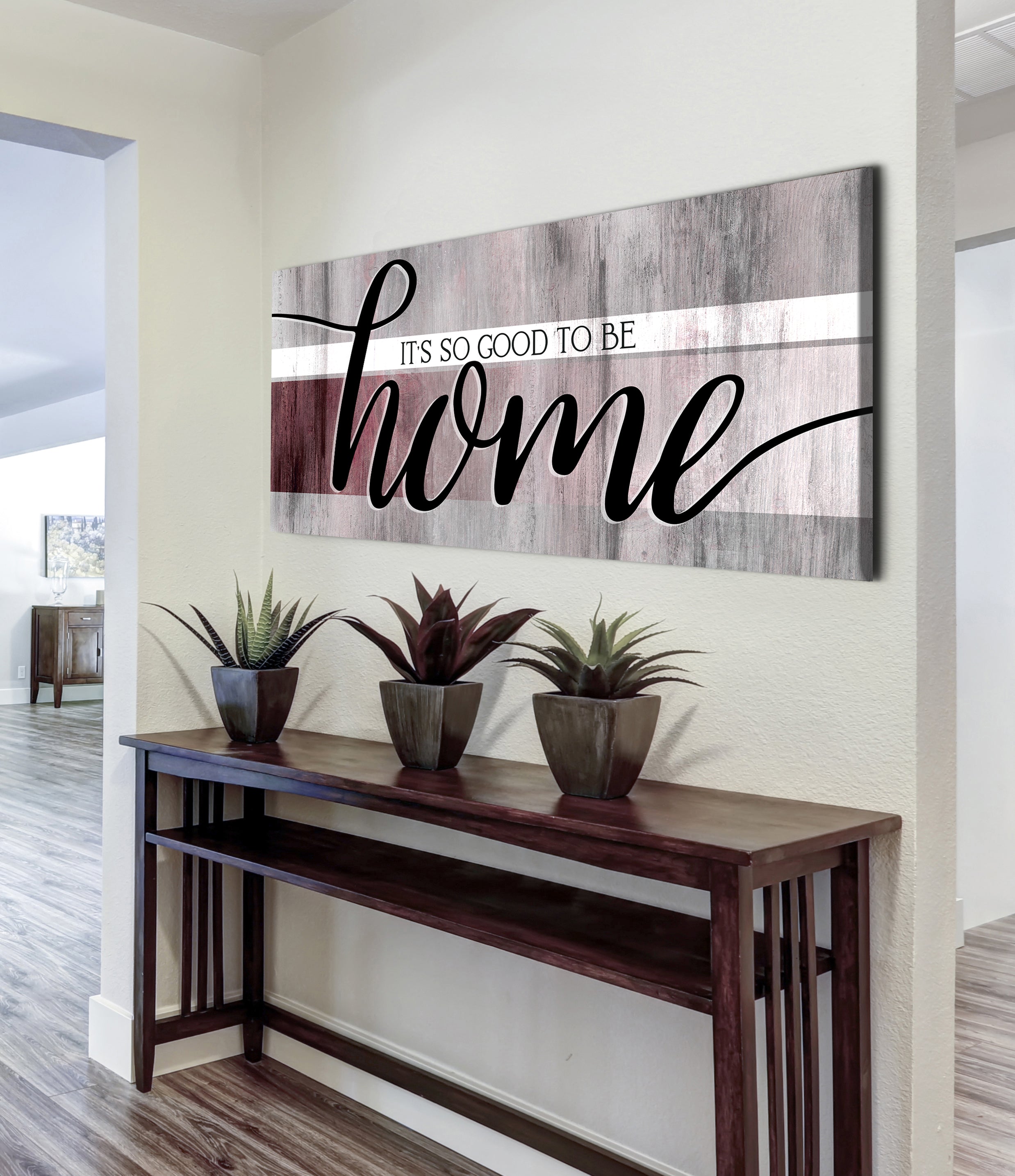 Exclusive! 'It's So Good To Be Home' Wall Art V8 with Wood Frame, Ready to Hang