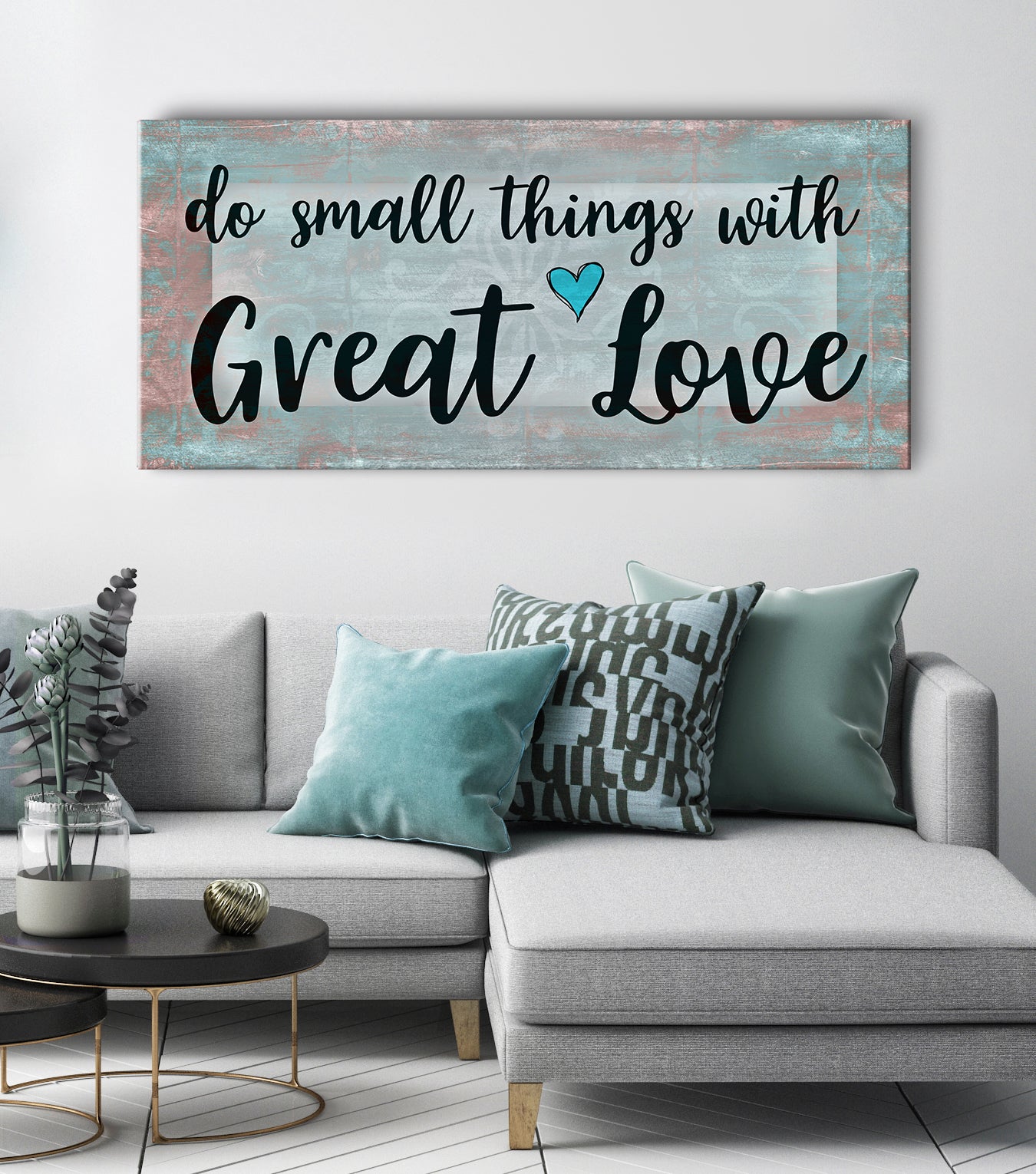 Ready-To-Hang Wood Frame Couples Wall Art: Love in Small Things V2