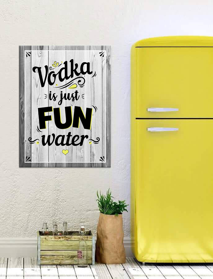 High - Quality Wood - Framed Vodka Wall Art, Ready to Hang for Your Home