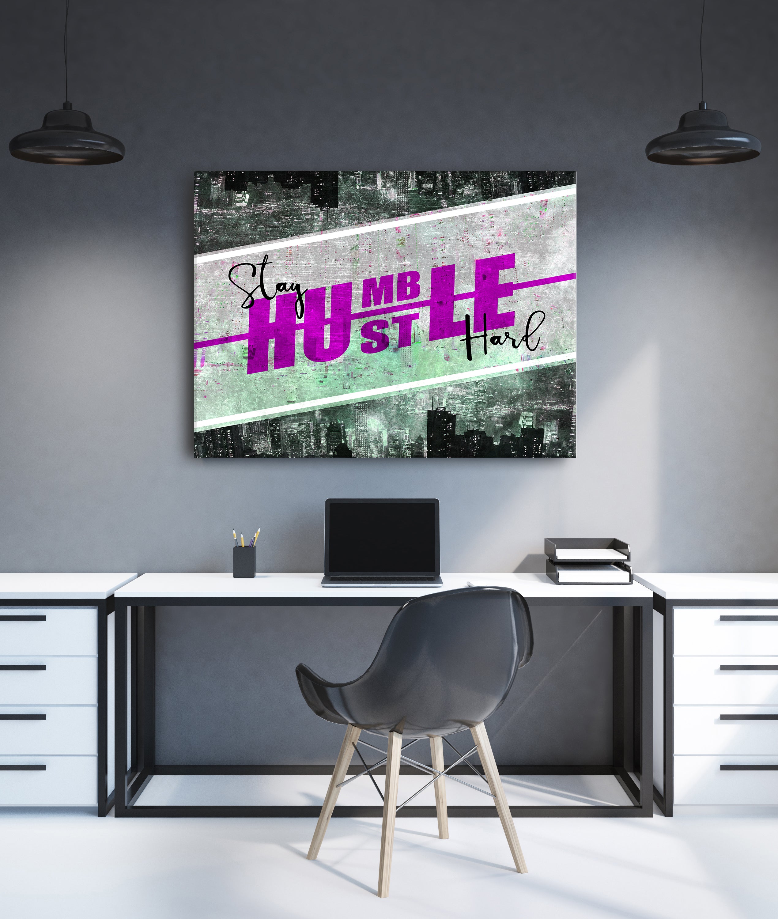 Powerful Women Wall Art - 'Stay Humble' with Wood Frame, Ready to Hang! Buy 2 Save 20%