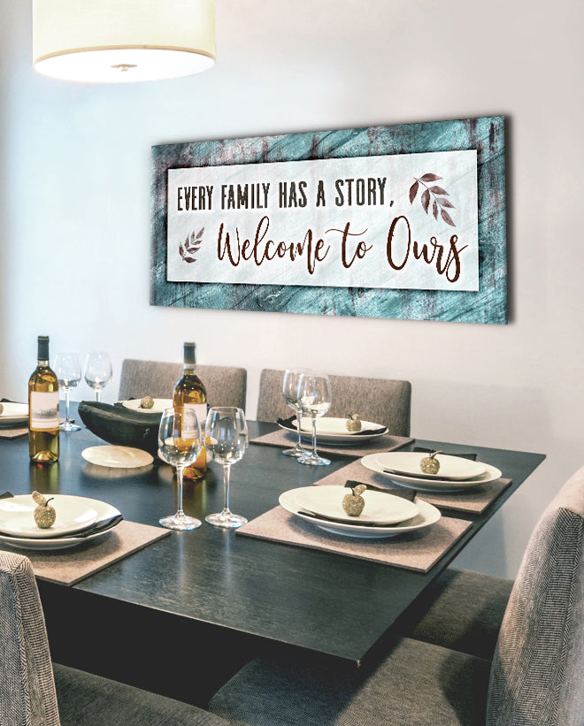 Exclusive Offer! Home Wall Art - Every Family Has A Story V2 with Wood Frame, Ready To Hang