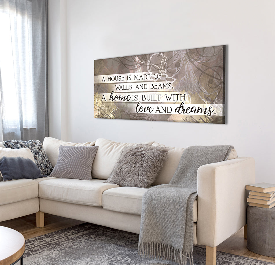 Exclusive Home Wall Art: A House Made of Walls and Beams V3 (Wood Frame, Ready to Hang), Buy 2 Save 20%