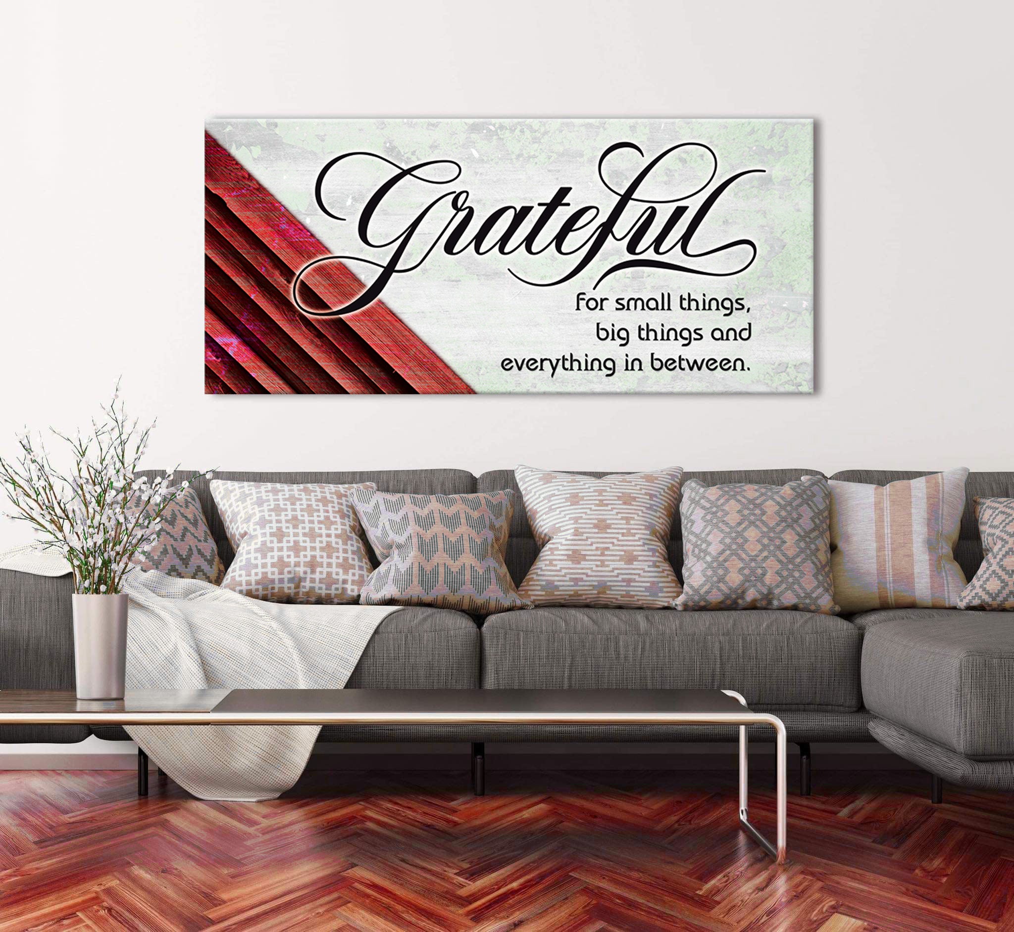 Hot! Christian Wall Art: Grateful for Small Things V3 (Wood Frame, Ready to Hang)