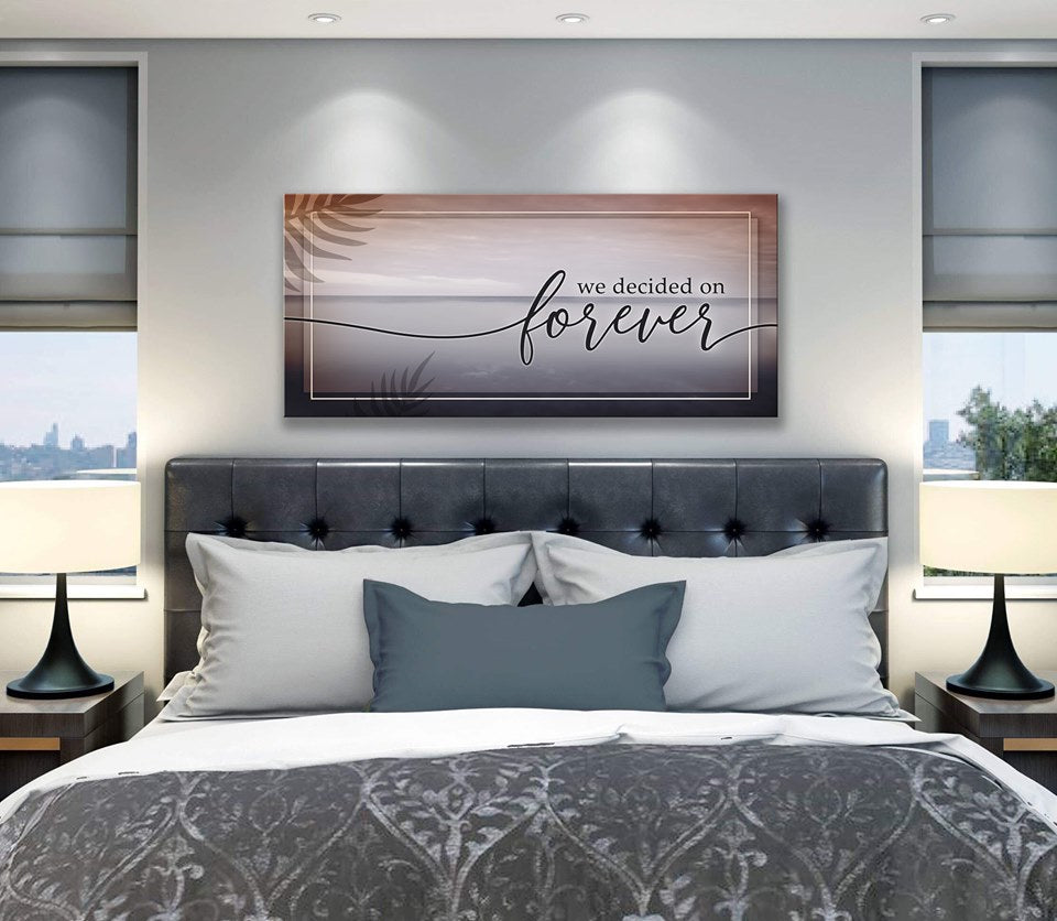 Exclusive Couples Wall Art - 'We Decided On Forever V2' with Wood Frame, Ready to Hang! Buy 2 Save 20%