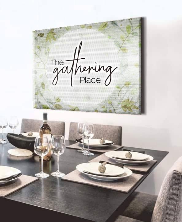 Hot Deal! Kitchen Wall Art - The Gathering Place V3 (Wood Frame, Ready To Hang)