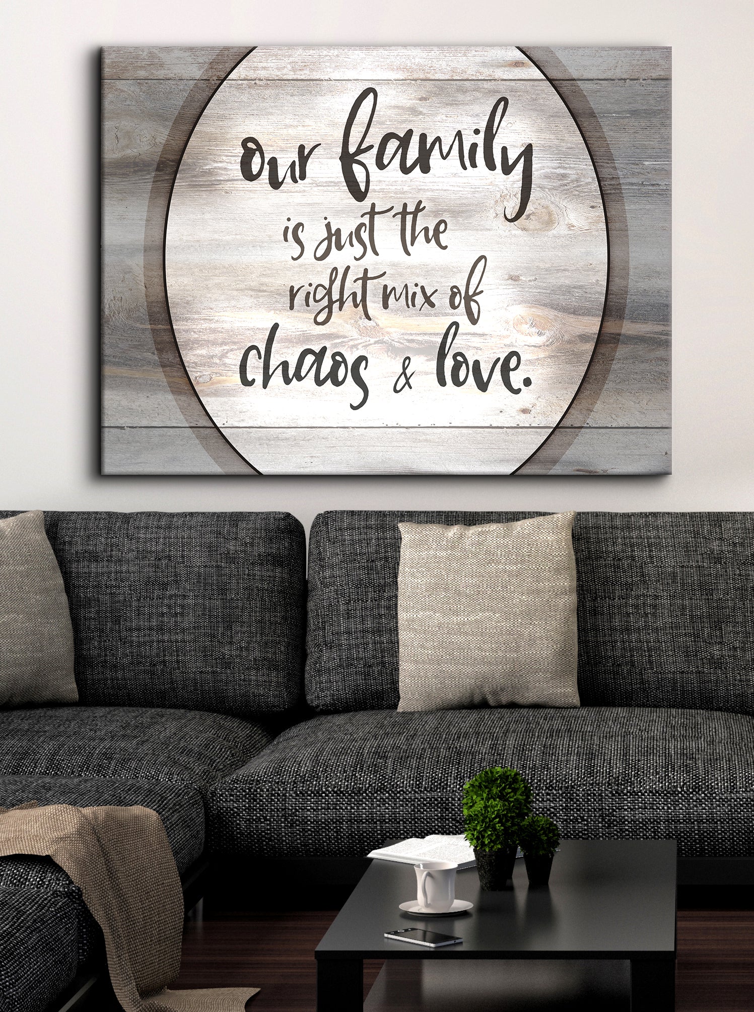 High - Quality Wood - Framed Family Wall Art: A Perfect Mix for Your Home (Ready To Hang)