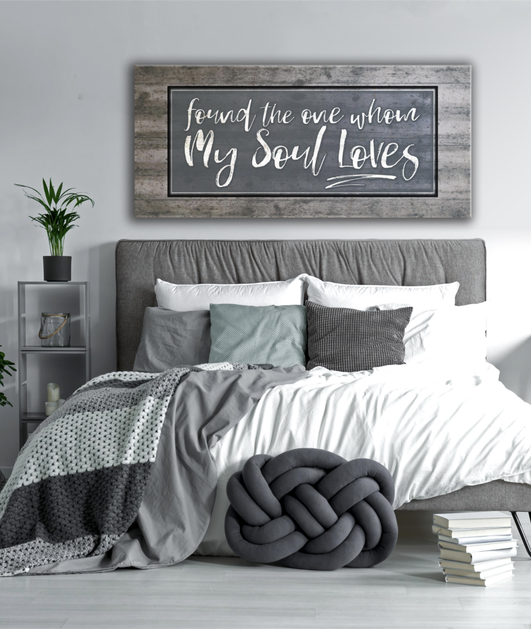 Limited Time Offer! Bedroom Wall Art - The One Wall Art with 2 Sizes and Wood Frame, Ready to Hang