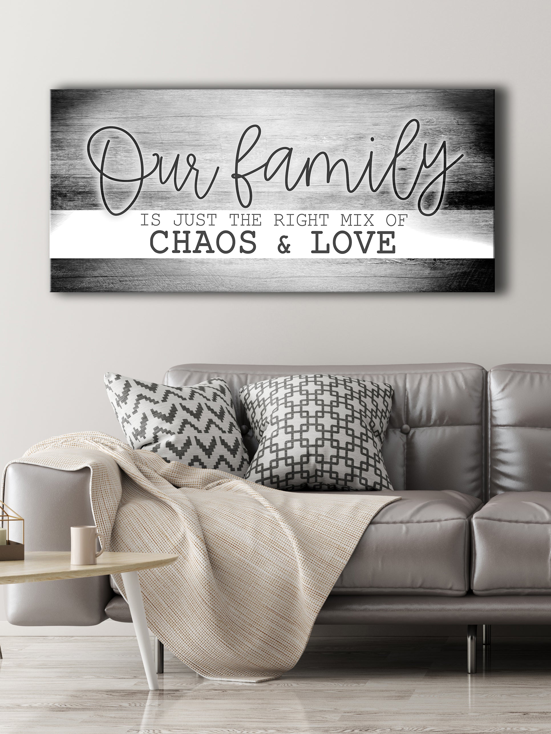 Vibrant Family Wall Art V7 with Wood Frame, Ready to Hang