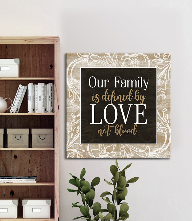 Limited Time Offer! Family Wall Art - Love-Defined Family Design, Wood Frame Ready to Hang