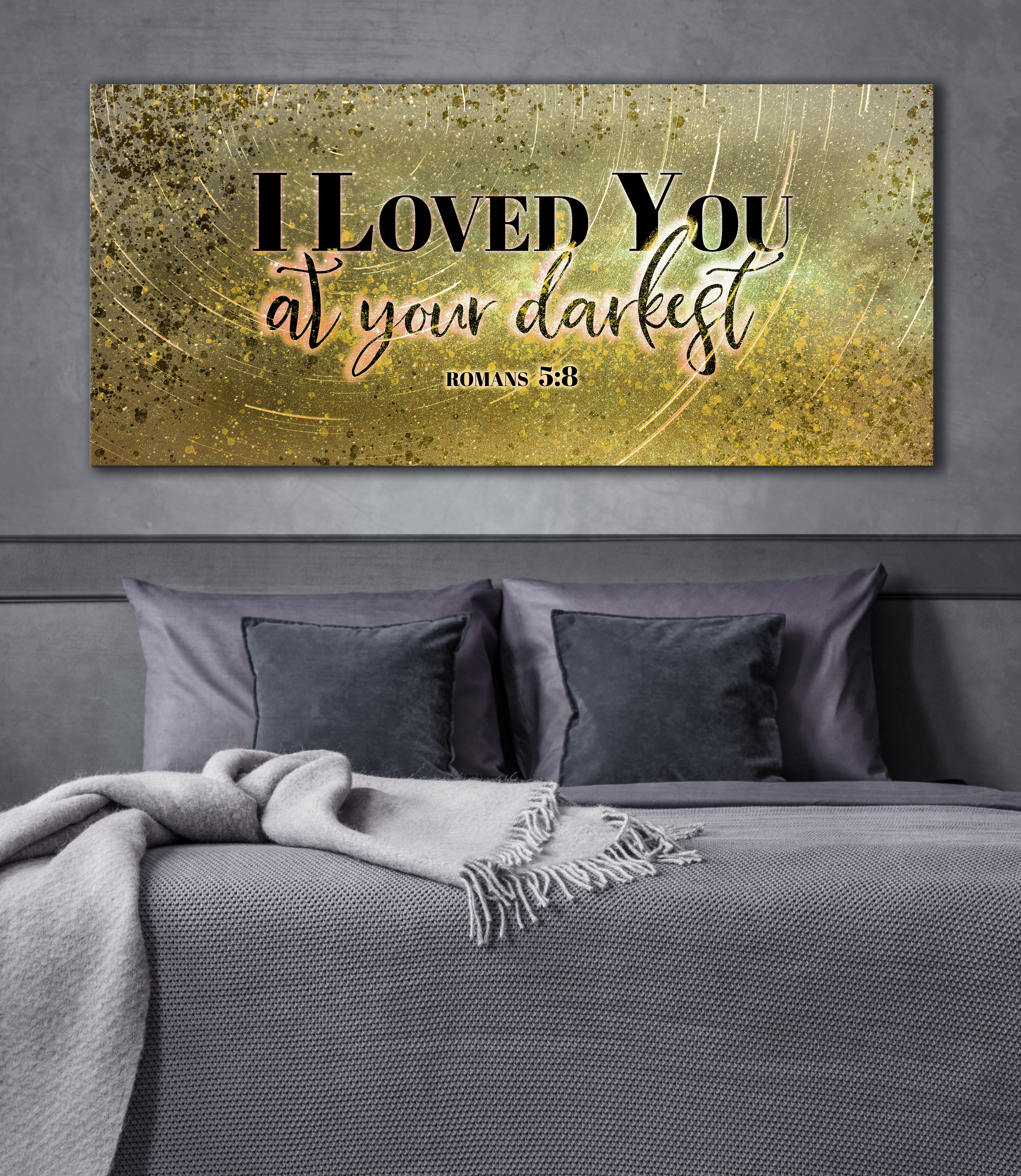 High - Quality Wood - Framed Couples Wall Art: Loved You at Your Darkest, Ready to Hang