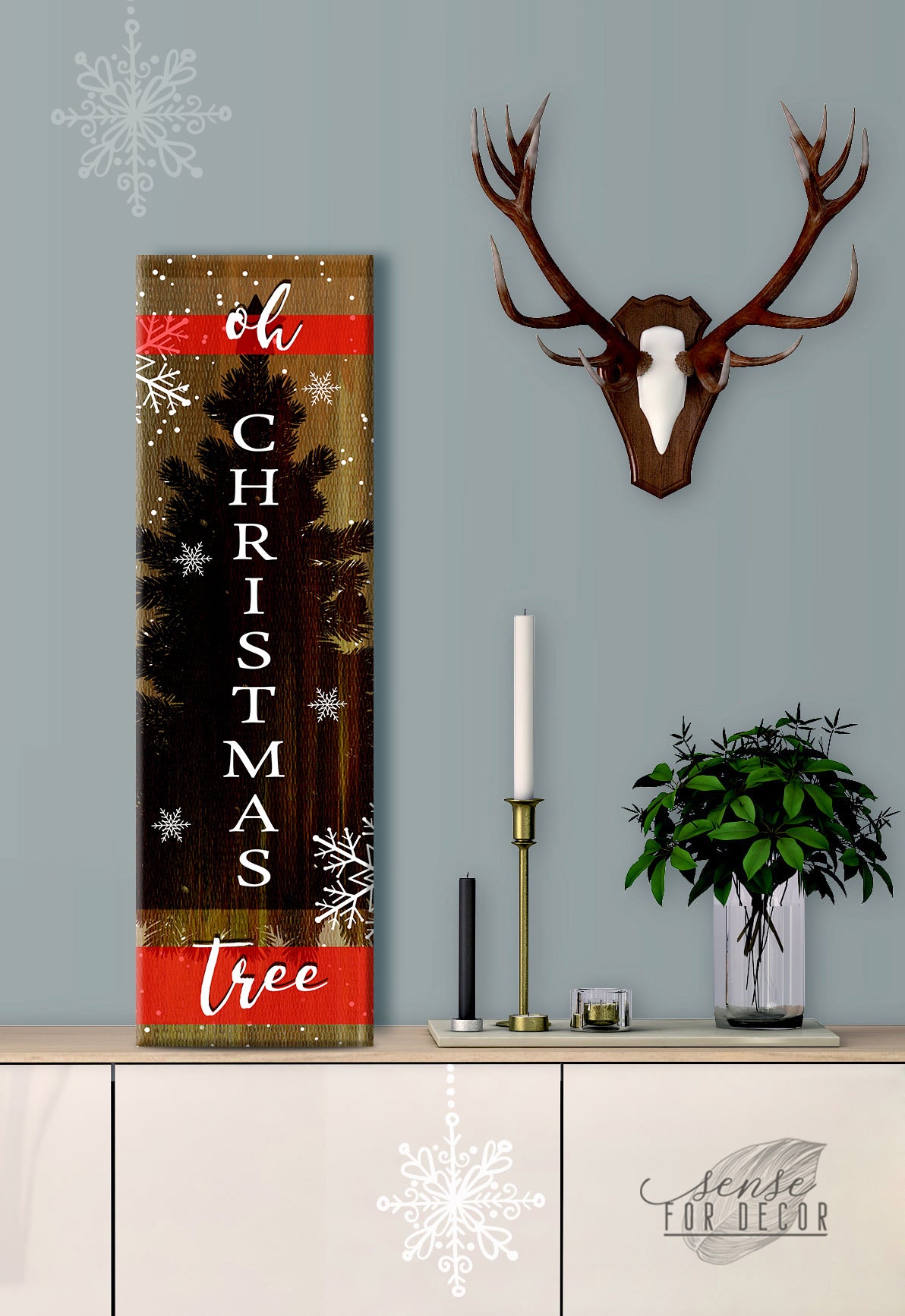 Holiday Decor: Oh Christmas Tree Wall Art (Wood Frame, Ready to Hang) - Buy 2, Save 20%
