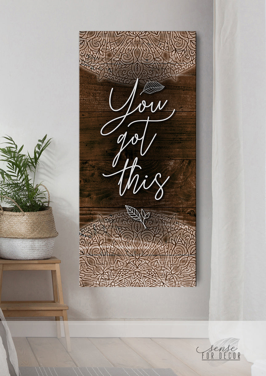 Hot! Inspire Wall Art 'You Got This' - Wood Frame, Ready To Hang
