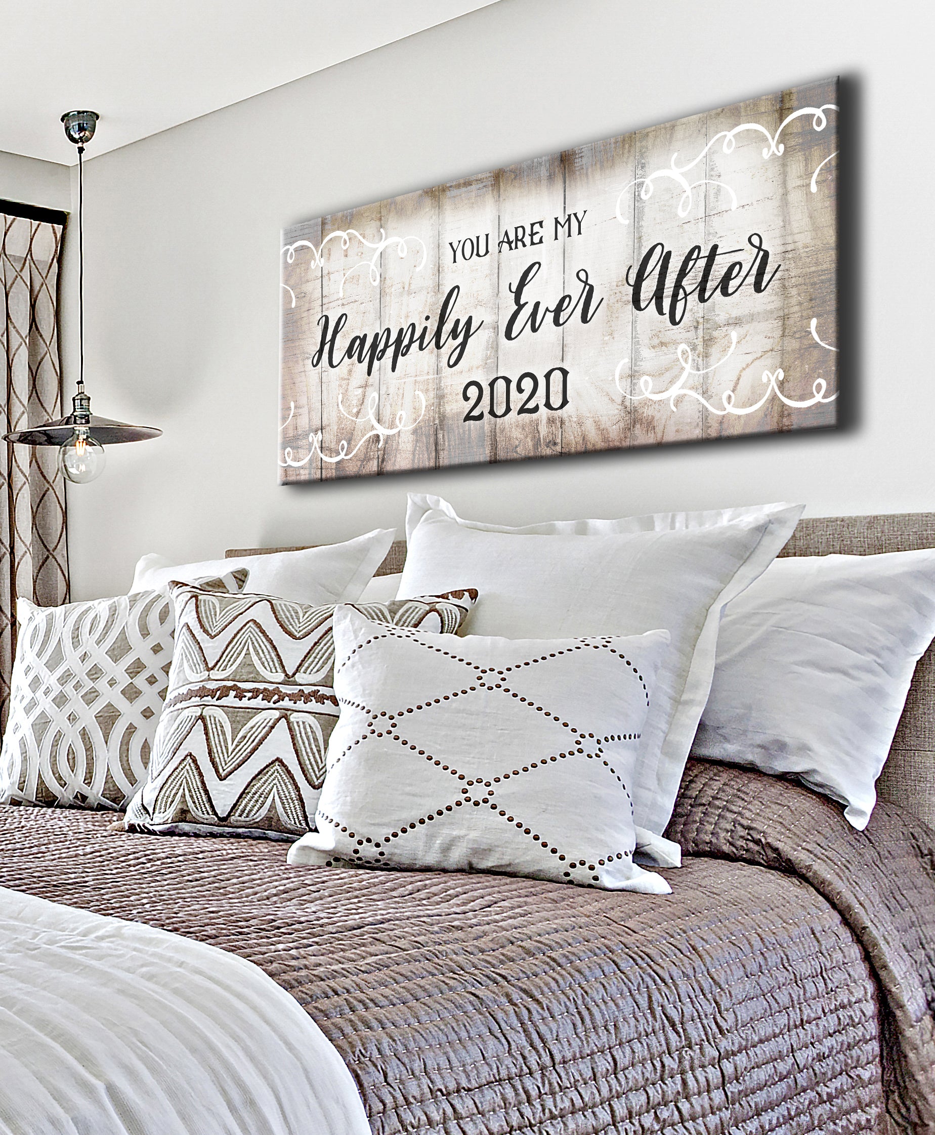 Couples Wall Art: 'You Are My Happily Ever After' - Wood Frame, Ready To Hang! Buy 2 Save 20%