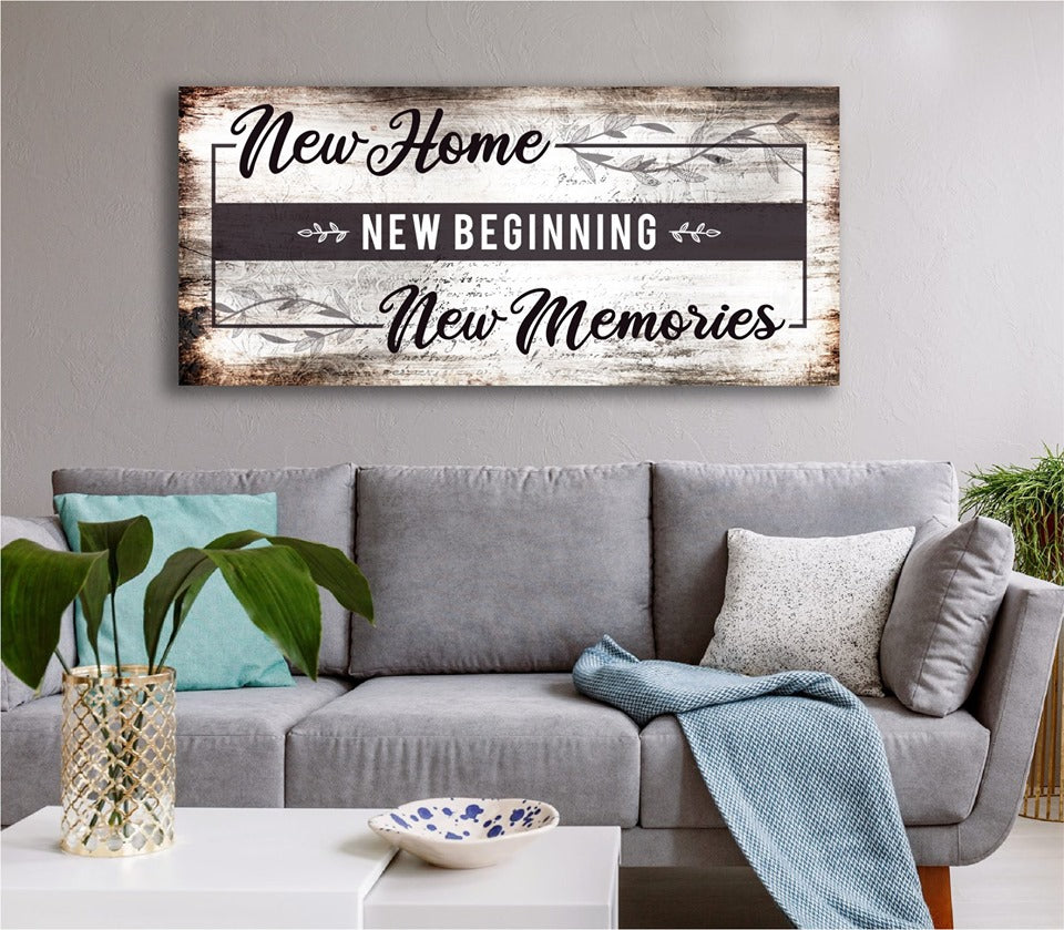 Hot! New Home Wall Art V6 - Wood Frame, Ready To Hang