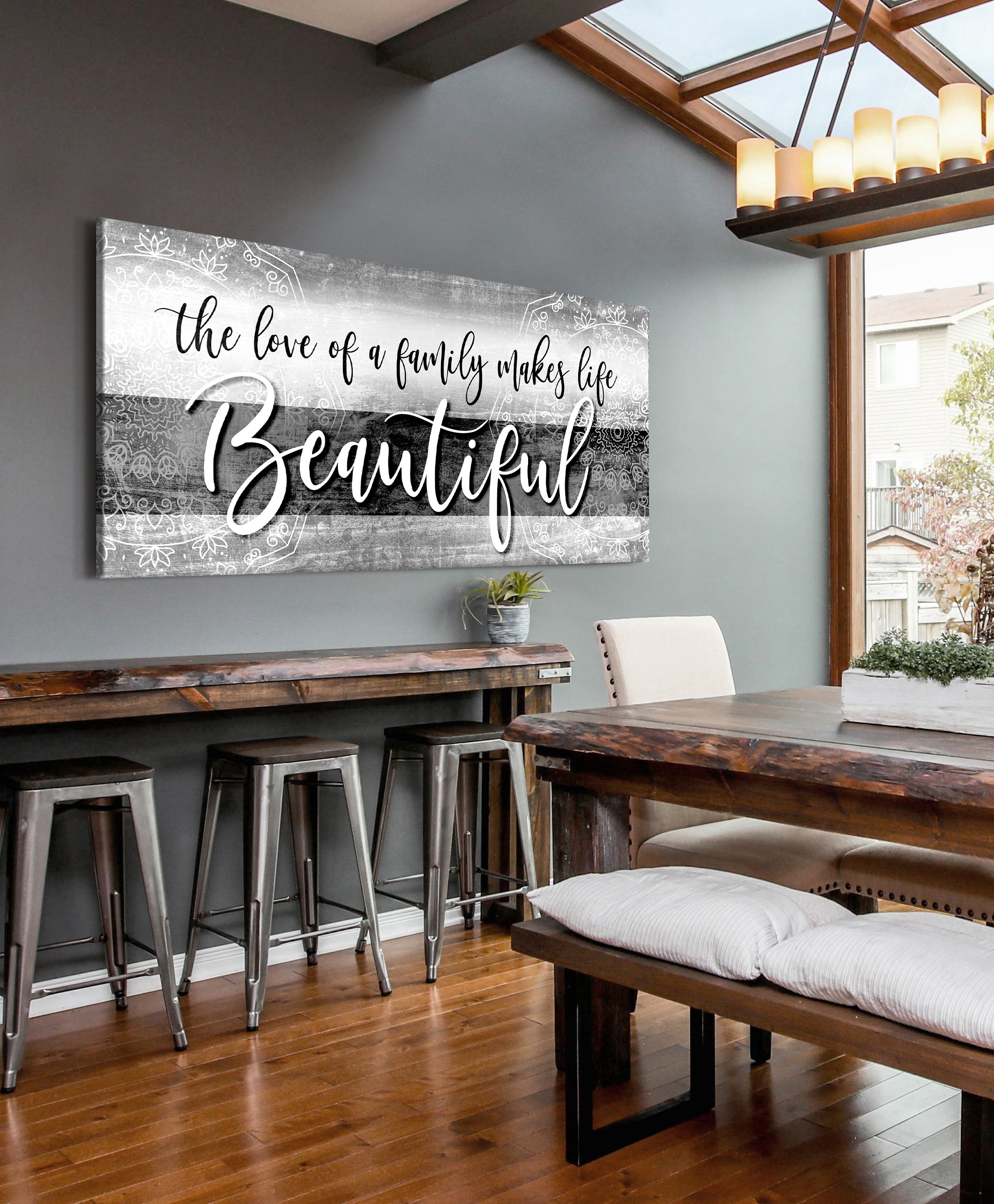Boho Family Wall Art - Wood Frame, Ready To Hang! Buy 2 Get 20% Off