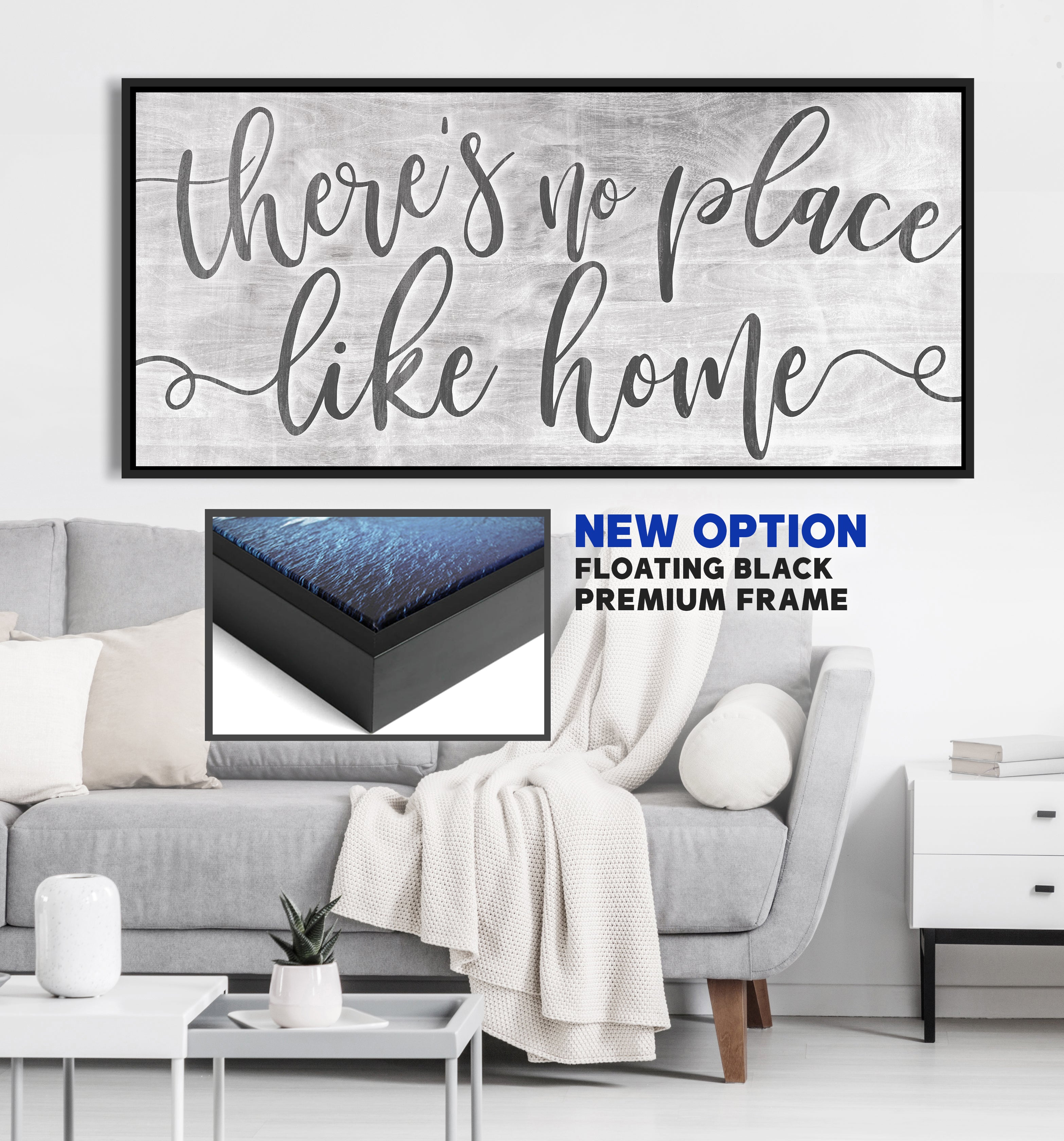 High - Quality Wood - Framed 'There's No Place Like Home' Wall Art, Ready to Hang