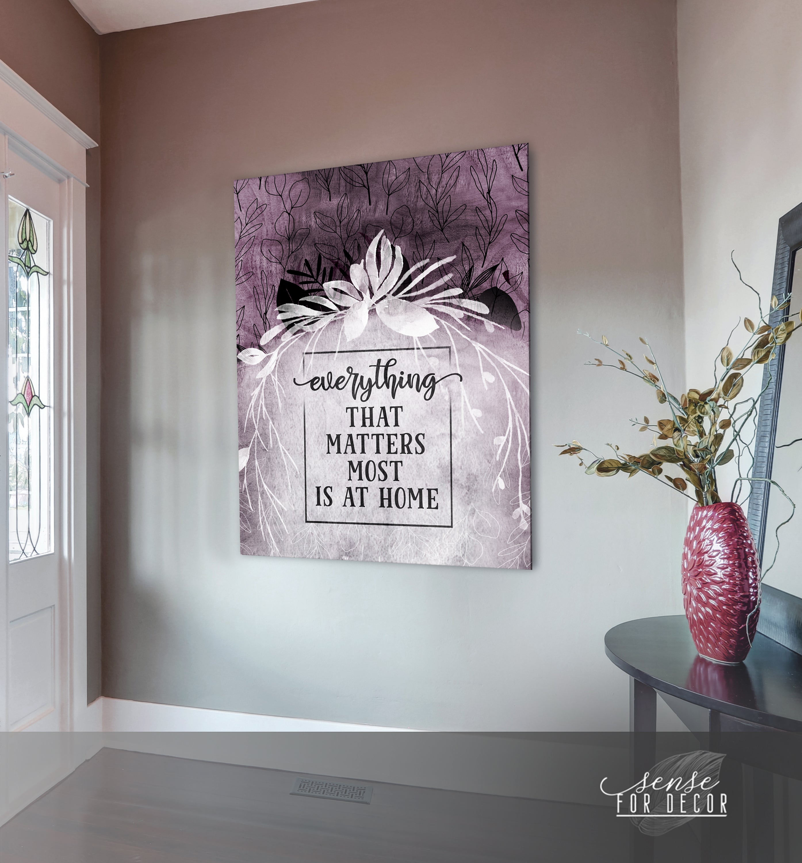 Hot Deal! High - quality Wood - framed Wall Art: Everything That Matters Most is at Home V3, Ready To Hang