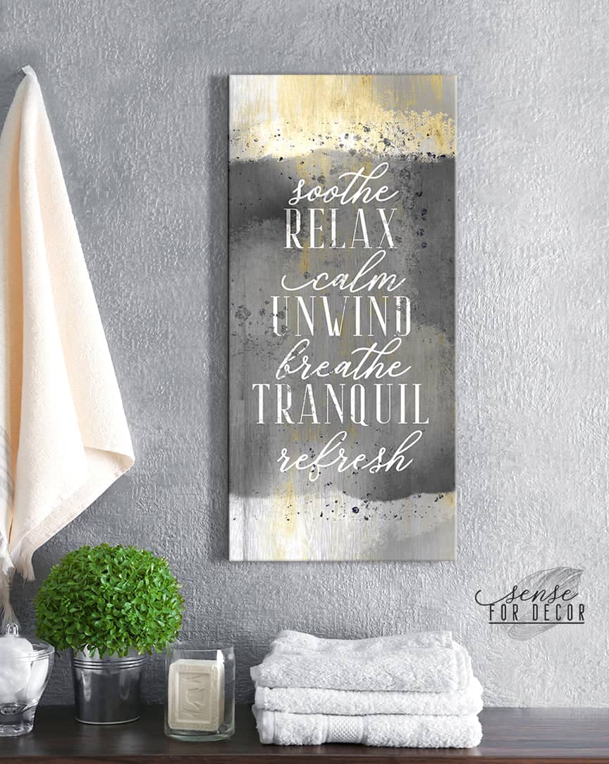 Exclusive Bathroom Wall Art: Wood-Frame, Ready-to-Hang for Soothing Relaxation - Buy 2 Save 20%