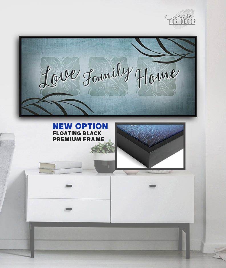 High - Quality Wood - Framed Family Wall Art: Love Family Home, Ready To Hang
