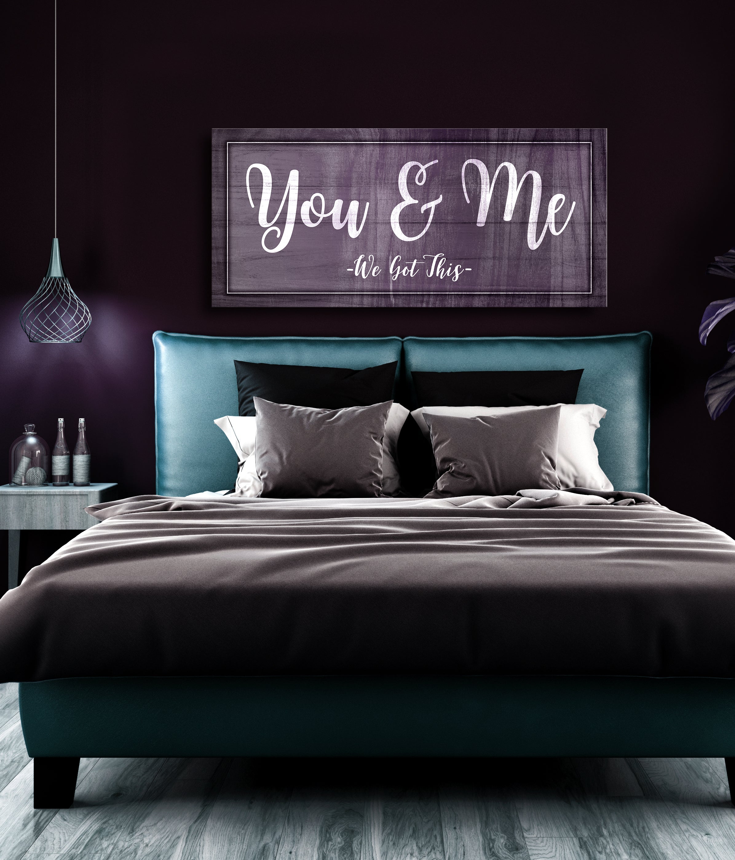Couples Wall Art: You & Me We Got This (Wood Frame Ready To Hang)