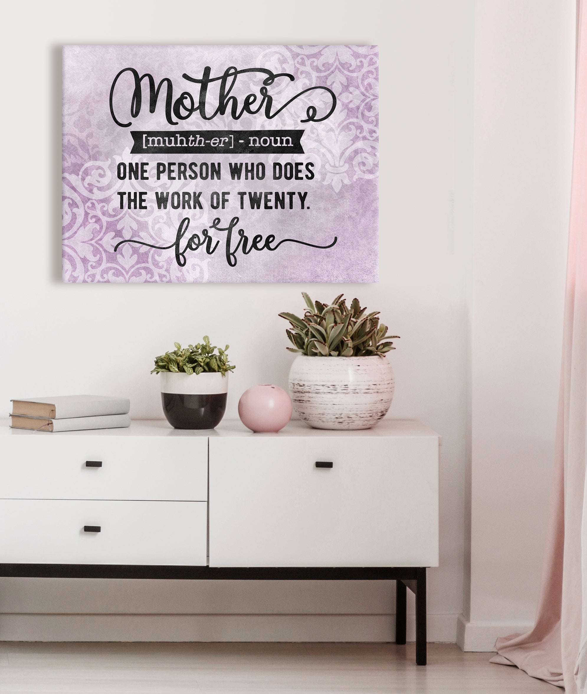 Ready-to-Hang Wood Frame Mother Wall Art: Definition Style