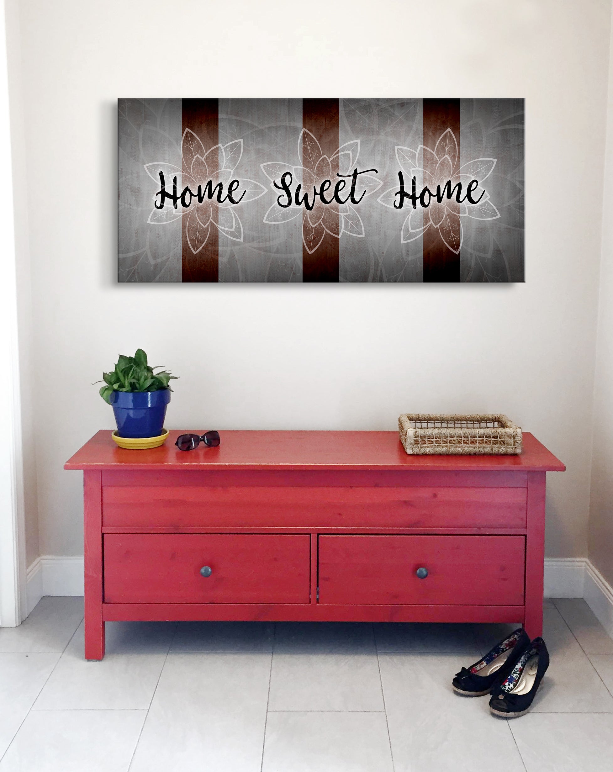 High - Quality Wood - Framed 'Home Sweet Home V14' Wall Art Ready to Hang