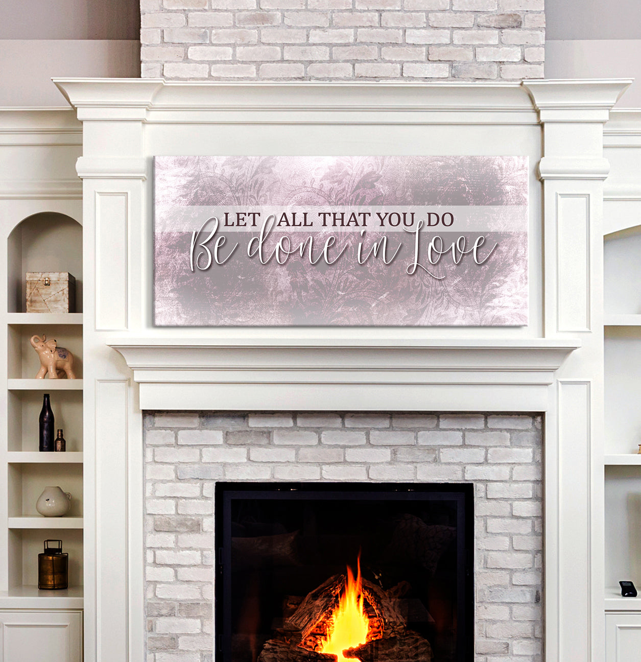 High - Quality Couples Wall Art: Do All in Love V2 with Wood Frame, Ready to Hang