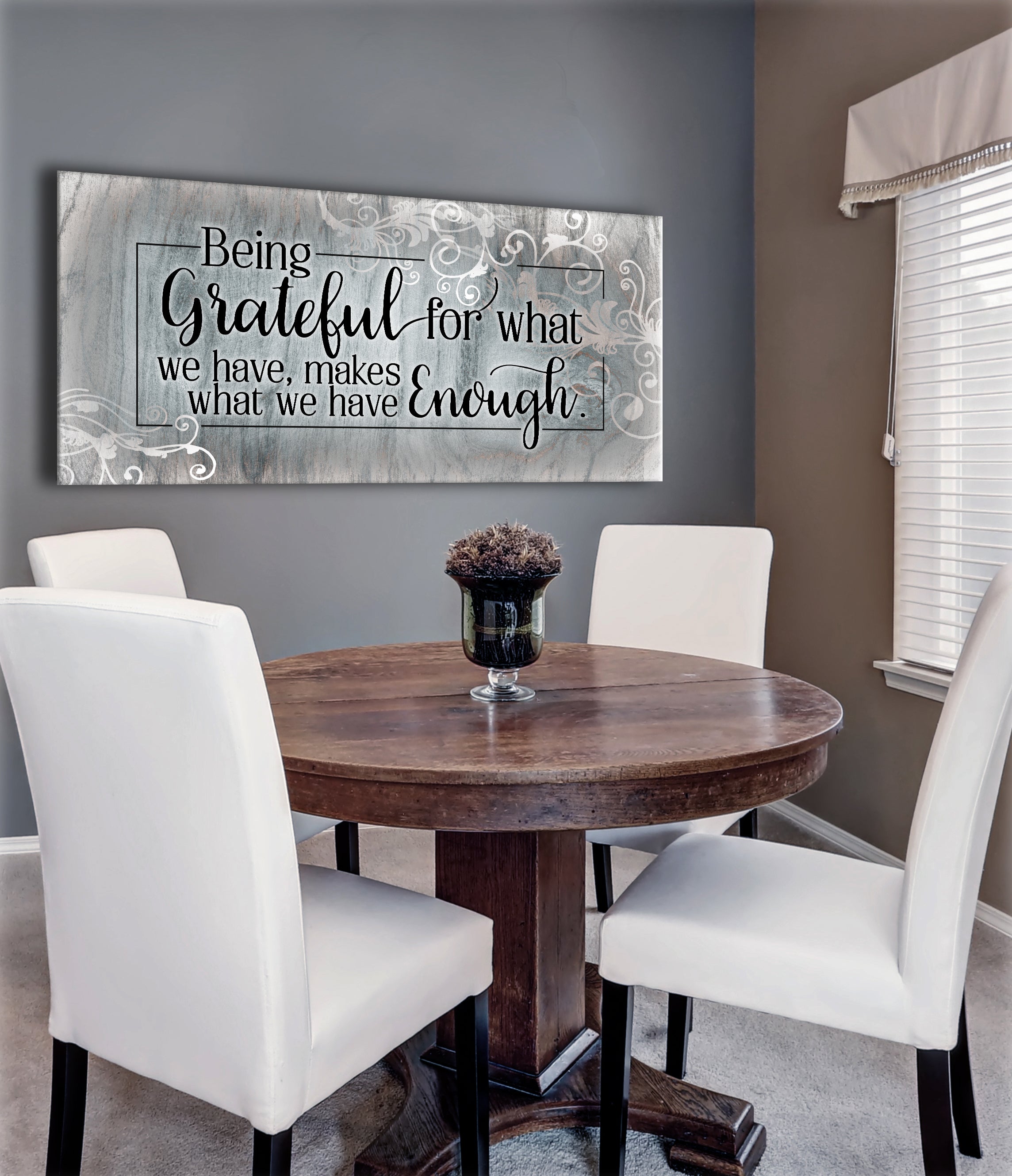 Ready-To-Hang Wood Frame Home Wall Art: Be Grateful for What You Have