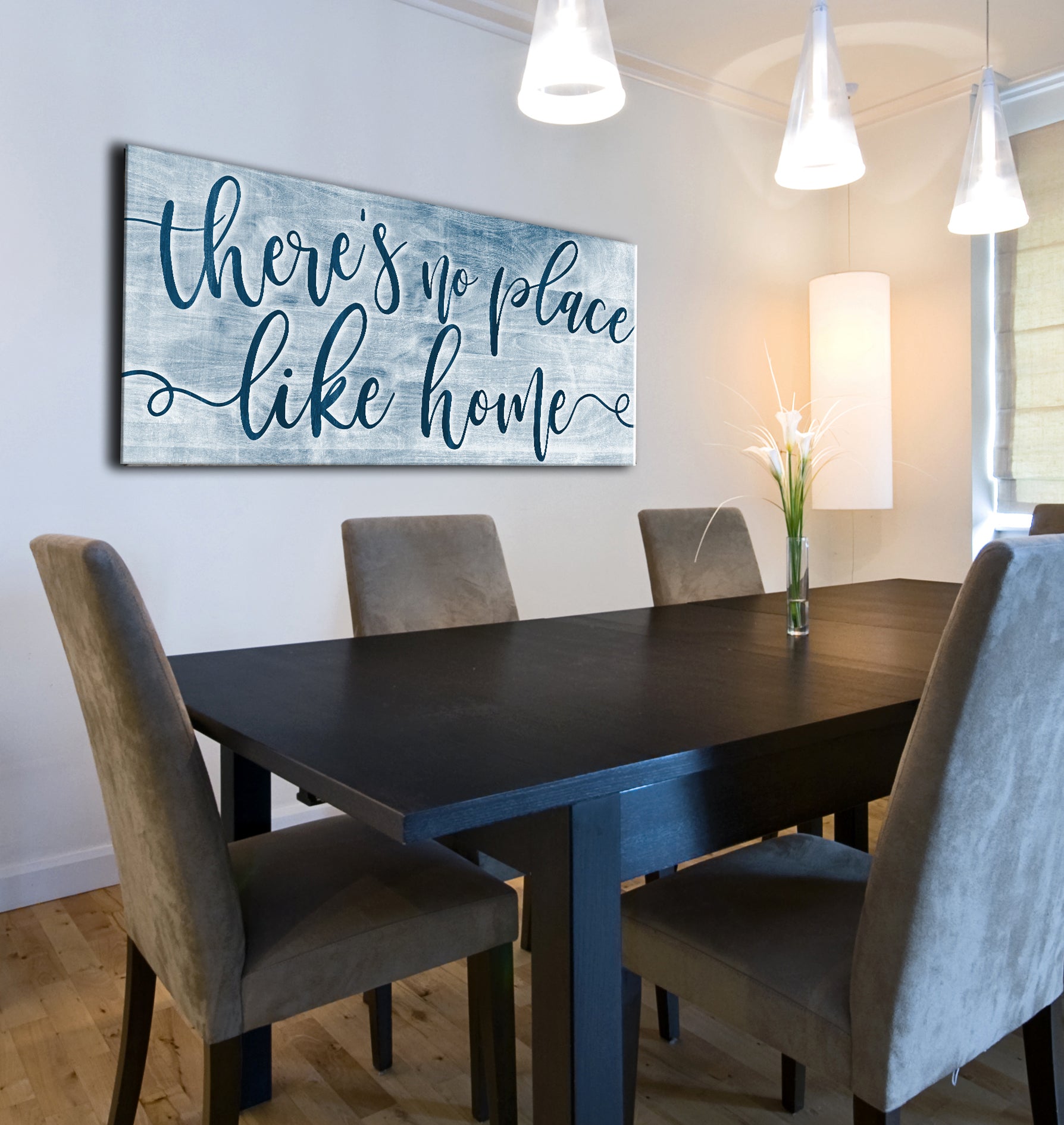 High - Quality Wood - Framed 'There's No Place Like Home' Wall Art, Ready to Hang