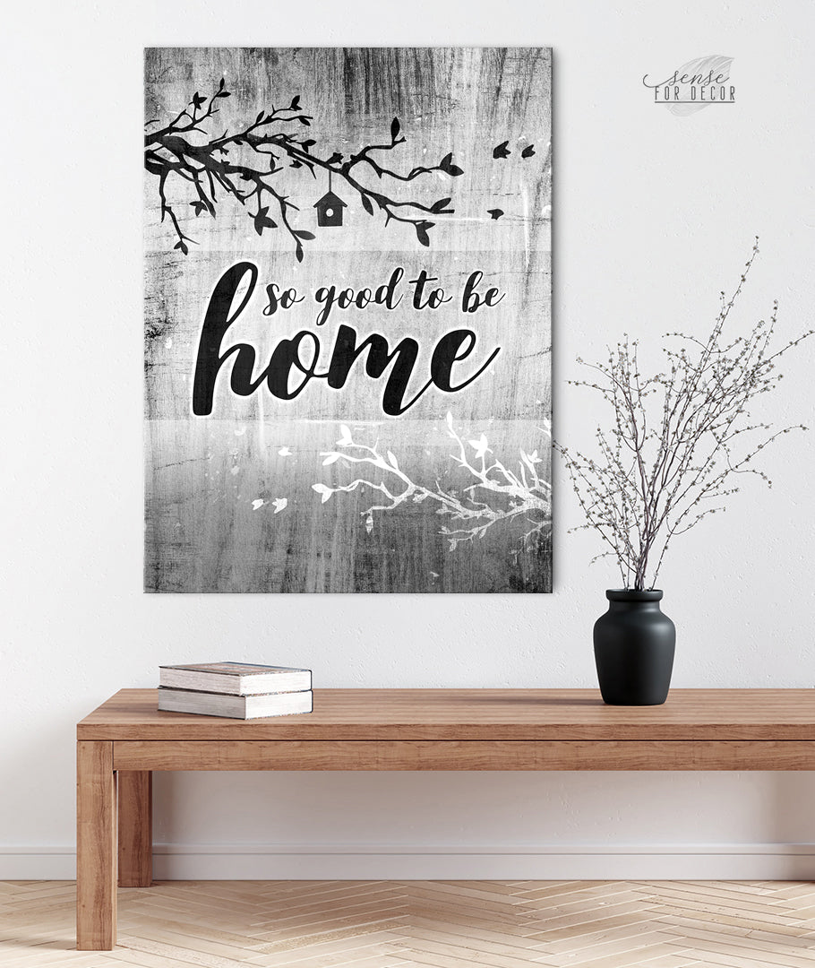 High - quality Ready - to - Hang Home Wall Art: It's Great To Be Home V9 (Wood Frame)
