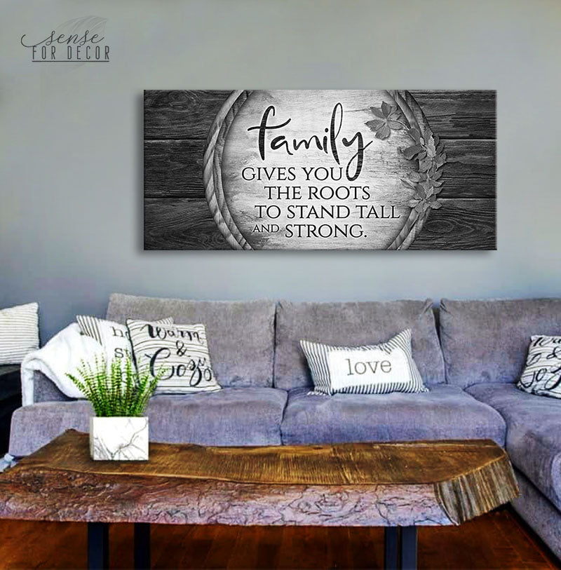 Family Wall Art V2: Family Gives You the Roots (Wood Frame, Ready To Hang) - Buy 2, Save 20%