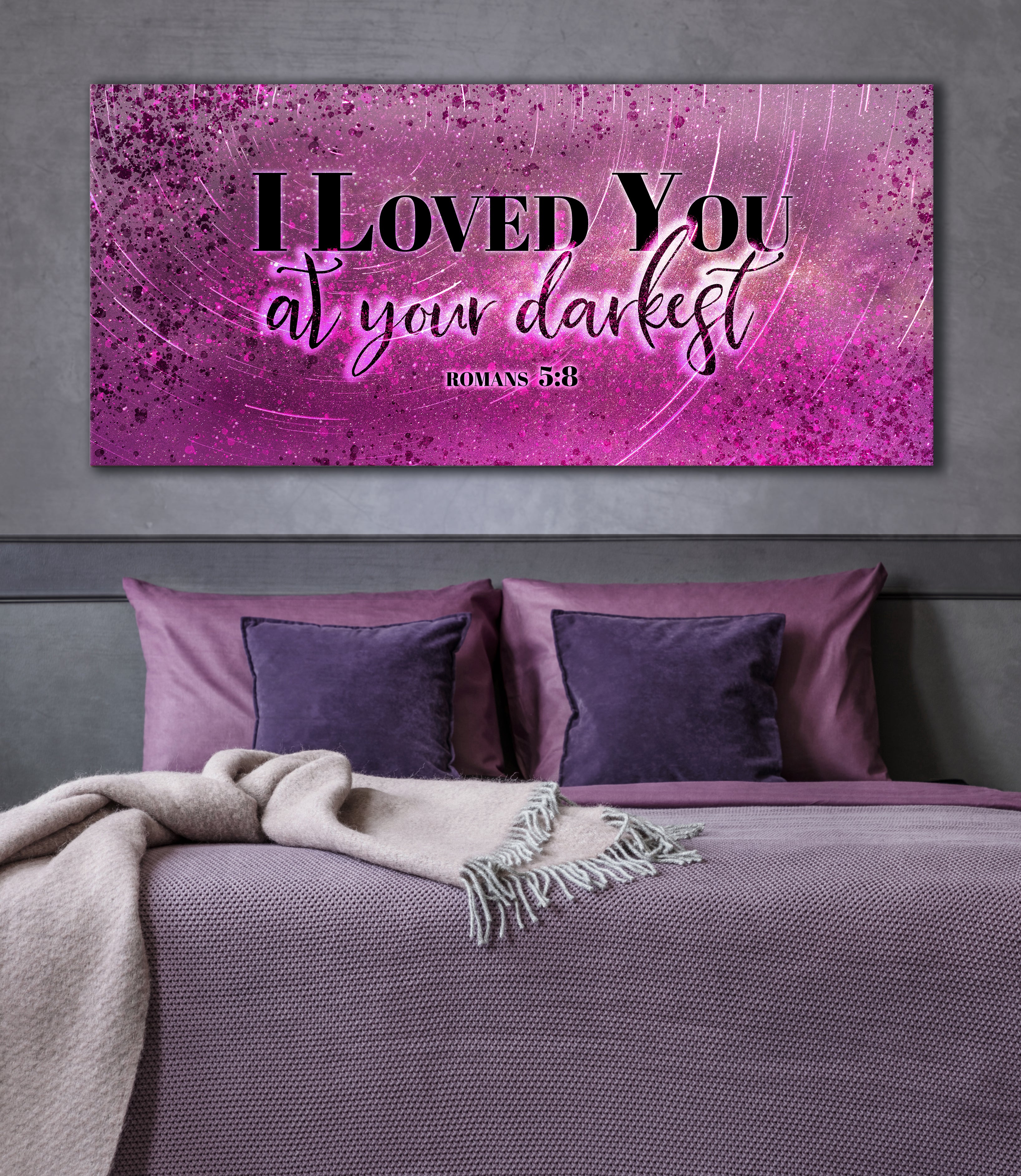 High - Quality Wood - Framed Couples Wall Art: Loved You at Your Darkest, Ready to Hang