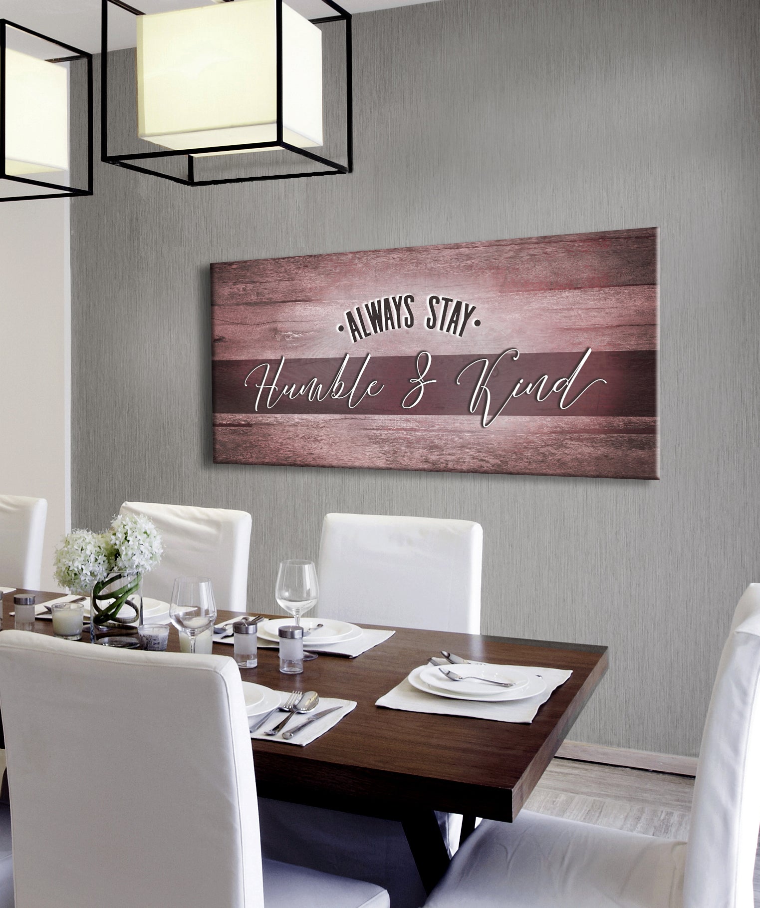 Limited Time Offer! High - Quality Wood - Framed Home Wall Art - Always Stay Humble And Kind V4, Ready To Hang