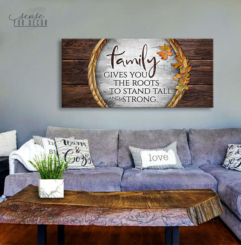 Family Wall Art V2: Family Gives You the Roots (Wood Frame, Ready To Hang) - Buy 2, Save 20%