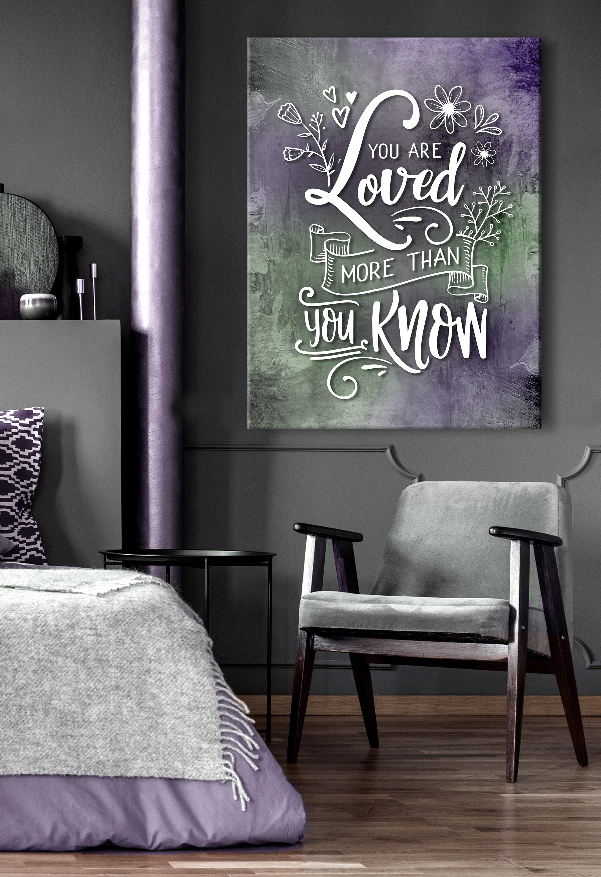 Hot! Couples Wall Art - You Are Loved More Than You Know (Wood Frame, Ready To Hang)