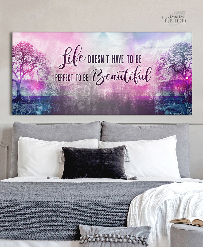 High - quality Family Wall Art: Life Needn't Be Perfect to Be Beautiful V3