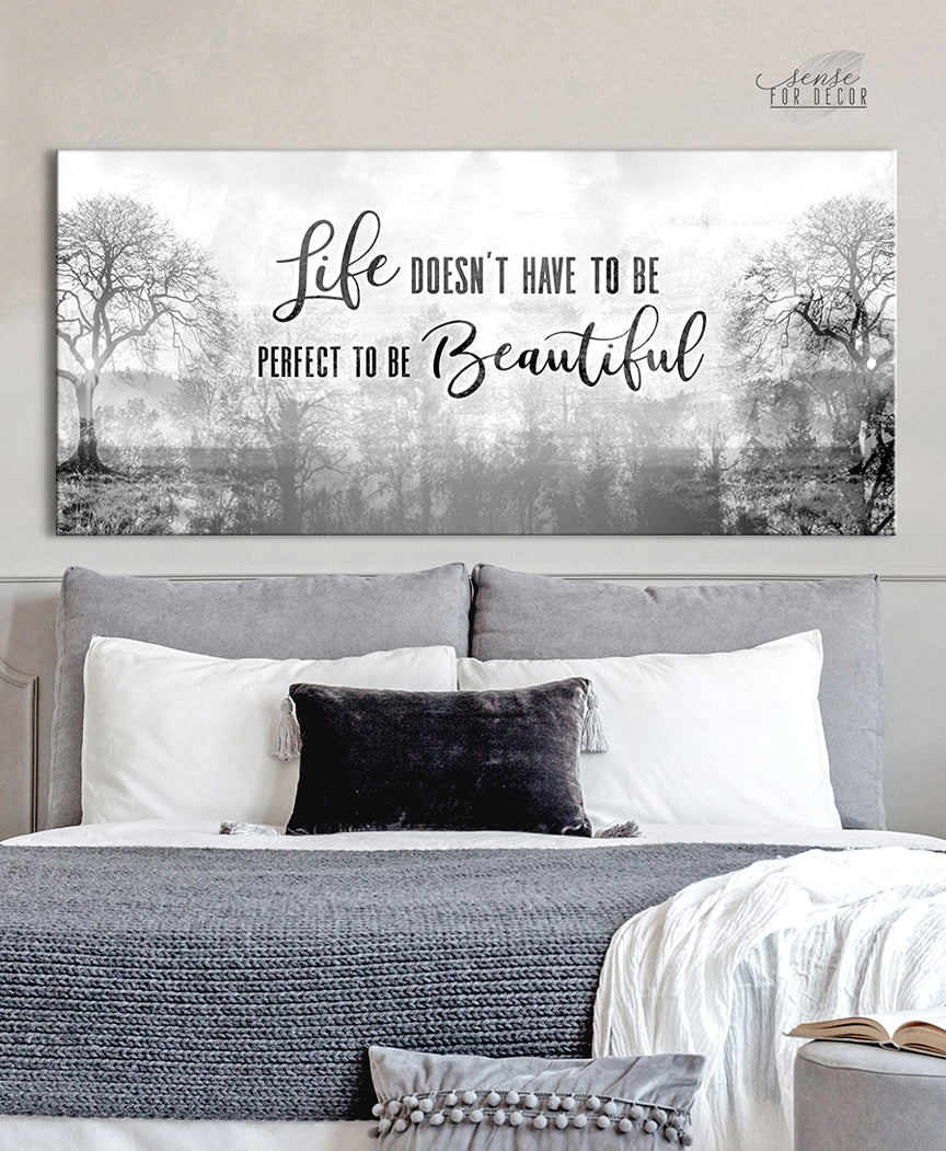 High - quality Family Wall Art: Life Needn't Be Perfect to Be Beautiful V3