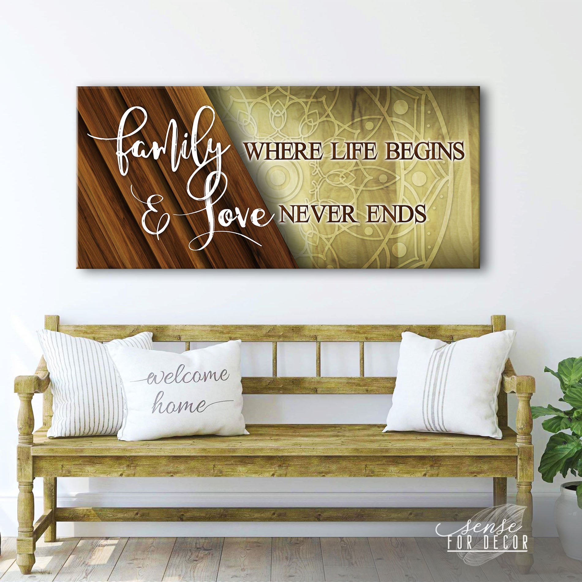 High - Quality Wood - Framed Family and Love Wall Art, Ready to Hang