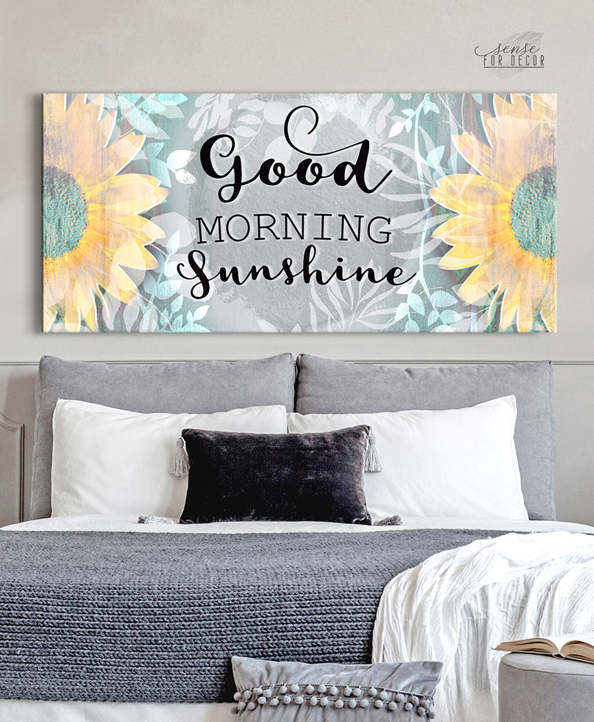 Exclusive Couples Wall Art - Good Morning Sunshine V3 with Wood Frame, Ready to Hang! Buy 2 Save 20%