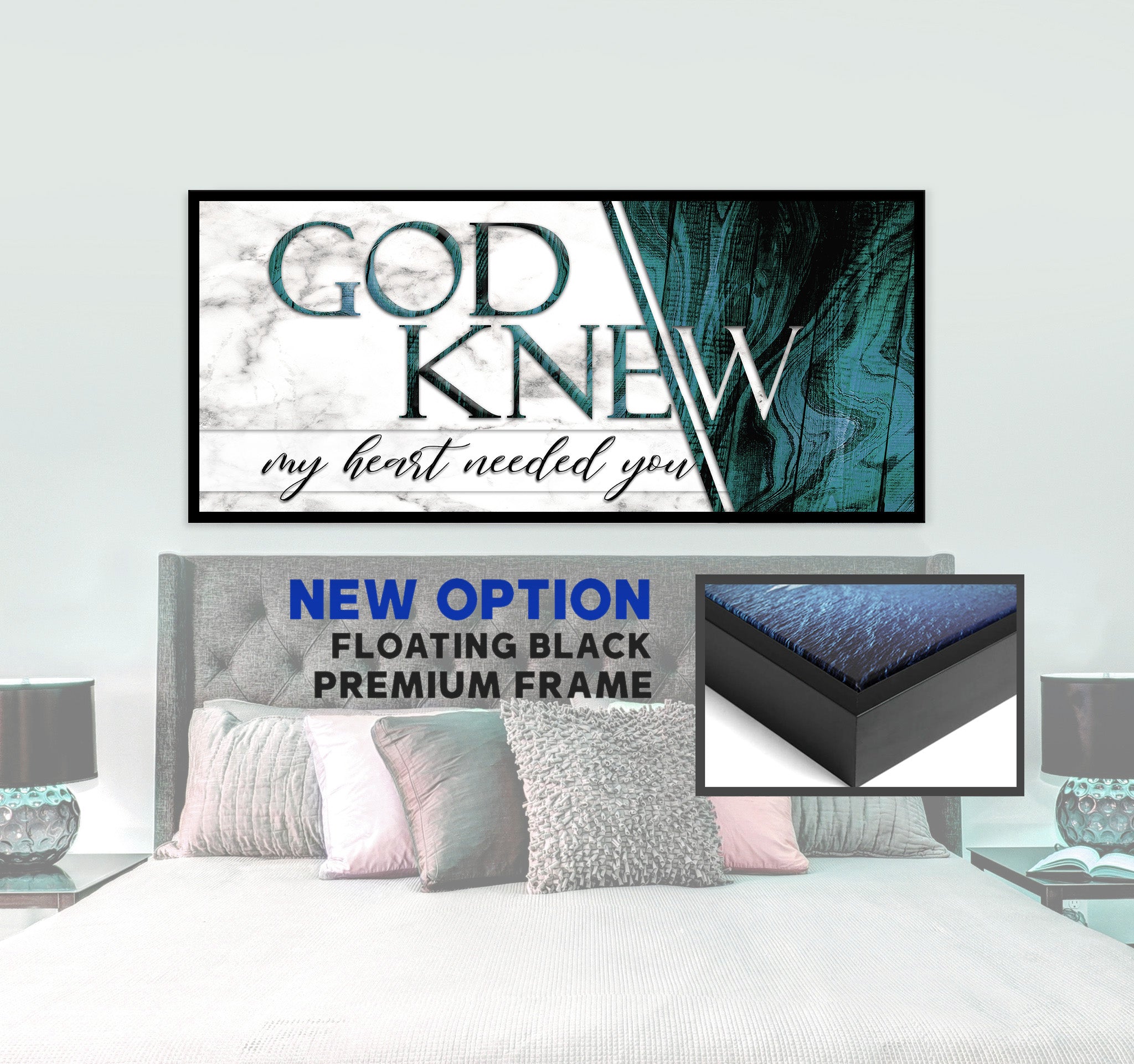 Hot Deal! God Knew V14 Couples Wall Art - Wood Frame, Ready To Hang