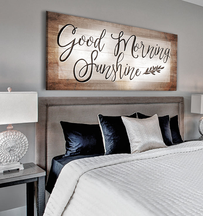 Hot Deal! Ready - To - Hang Wood - Framed Couples Wall Art: Good morning sunshine