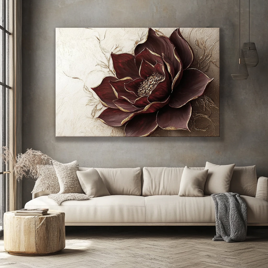 Exquisite Wood - Framed Home Wall Art: Blooming Rose Designs