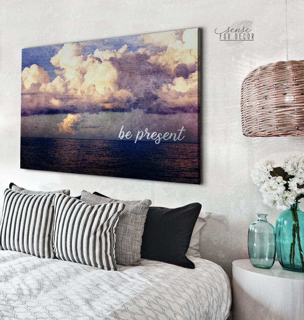 Exclusive! Ready - To - Hang Wood - Framed 'Be Present' Home Wall Art