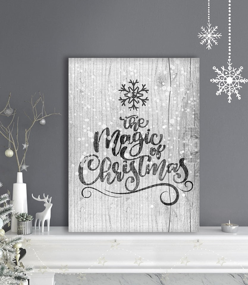 High - Quality Christmas Wall Art with Wood Frame, Ready to Hang